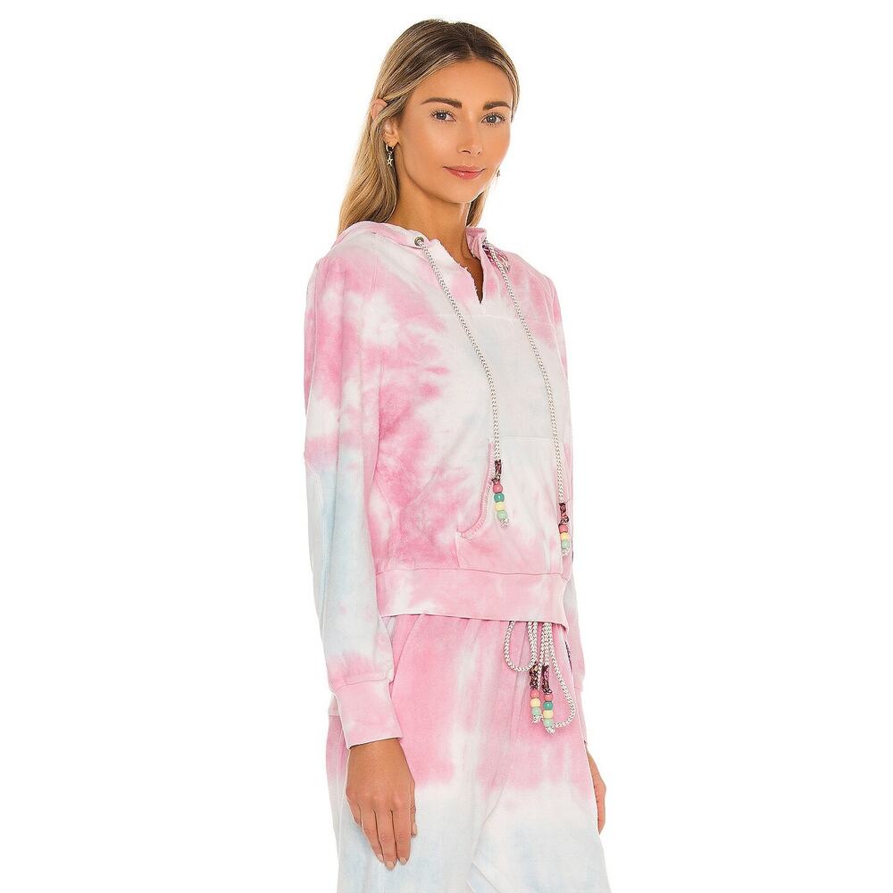 LOVESHACKFANCY Pink Tie-Dye Hoodie Terry Kirby Santinella Joggers Pants Set S/M - Picture 3 of 4